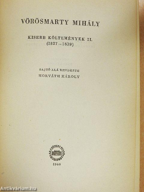 Kisebb költemények II.