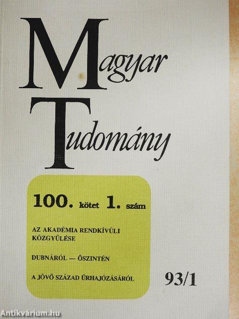 Magyar Tudomány 1993. (nem teljes évfolyam) 1-11.