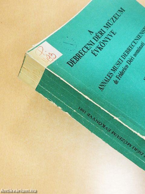 A Debreceni Déri Múzeum évkönyve 1981