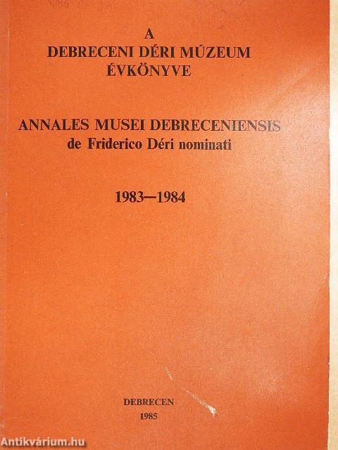 A Debreceni Déri Múzeum évkönyve 1983-1984