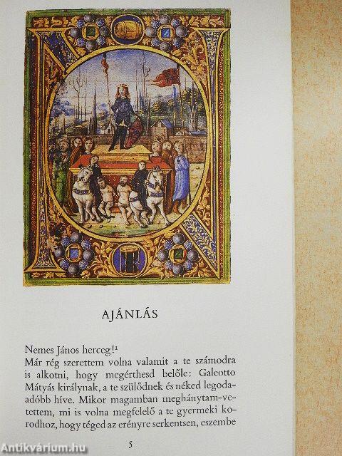 Mátyás királynak kiváló, bölcs, tréfás mondásairól és tetteiről szóló könyv