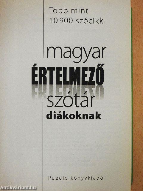 Magyar értelmező szótár diákoknak