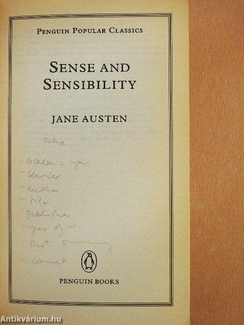 Sense and Sensibility