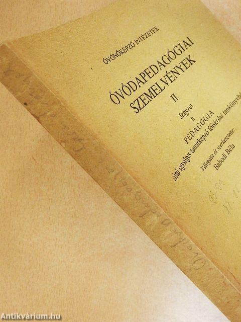 Óvodapedagógiai szemelvények II.
