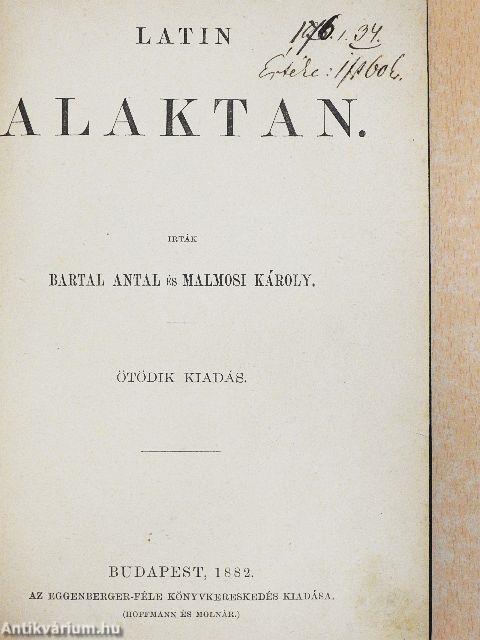 Latin alaktan/Latin gyakorlókönyv