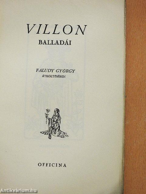 Villon balladái Faludy György átköltésében