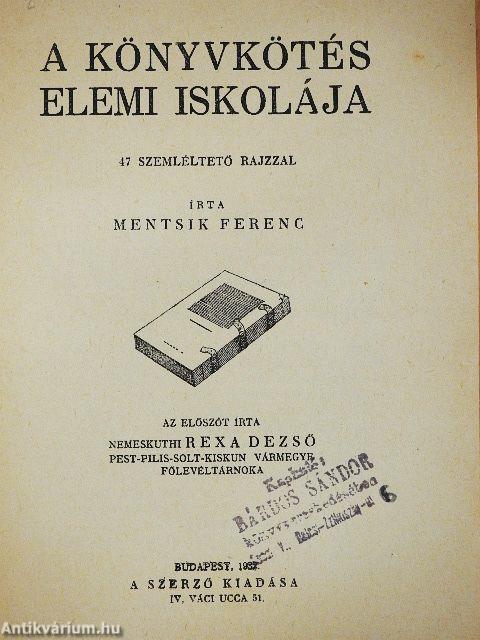 A könyvkötés elemi iskolája