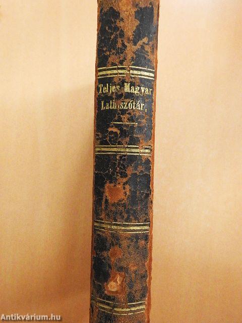 Teljes magyar-latin szótár