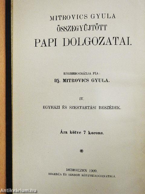 Egyházi és szertartási beszédek