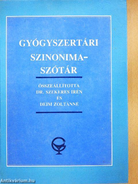 Gyógyszertári szinonimaszótár