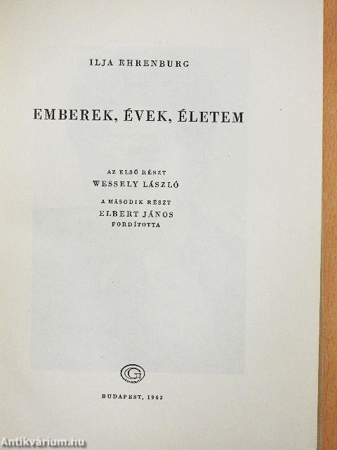 Emberek, évek, életem I-III.
