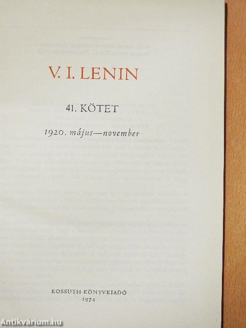 V. I. Lenin összes művei 41.