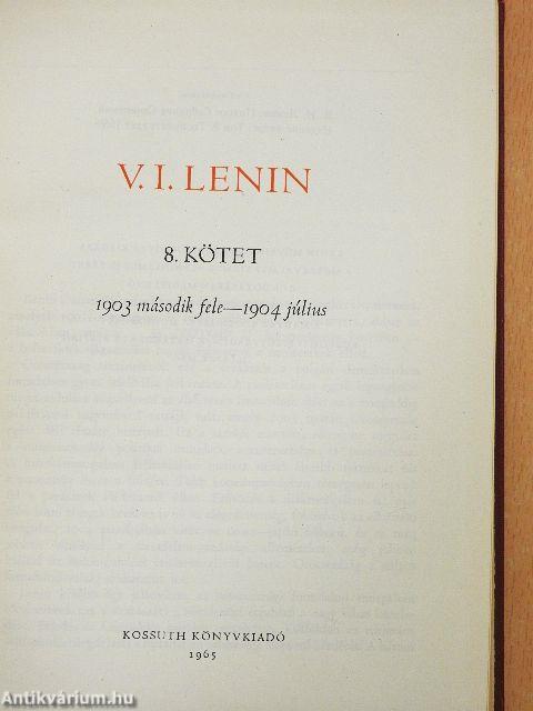 V. I. Lenin összes művei 8.