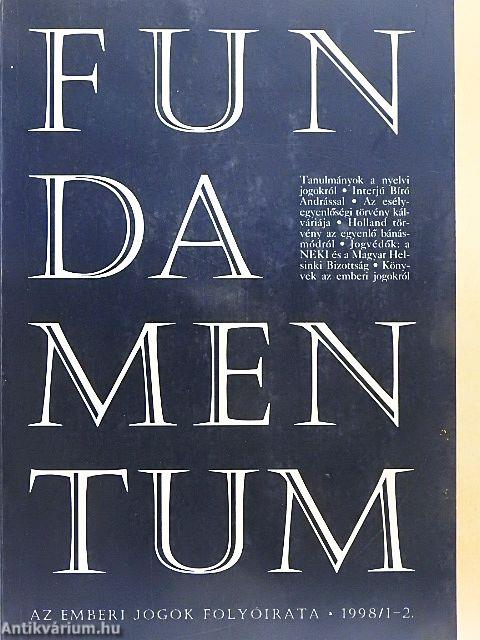 Fundamentum 1998.(nem teljes évfolyam)
