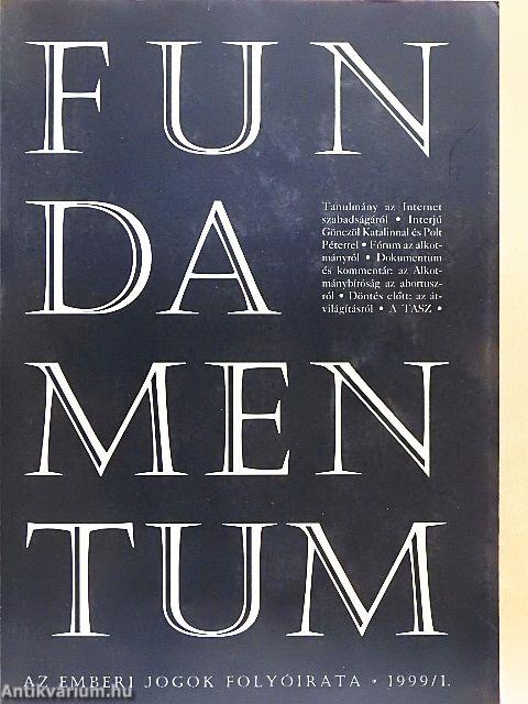 Fundamentum 1999/1-4.