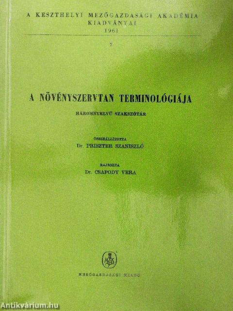 A növényszervtan terminológiája