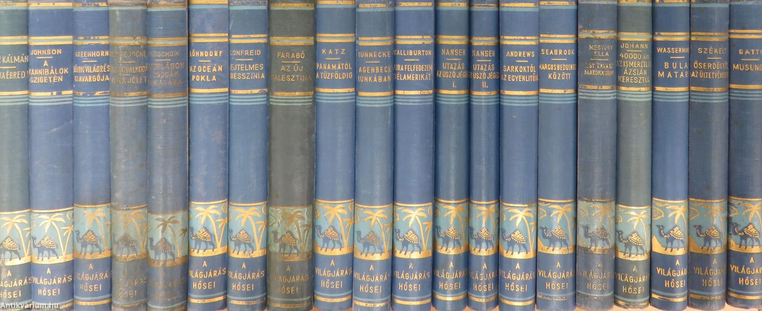 "20 kötet A világjárás hősei című sorozatból (nem teljes sorozat)"