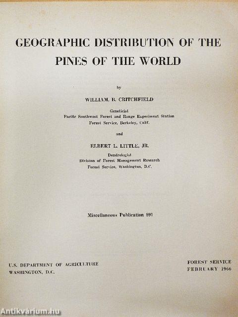Geographic Distribution of the Pines of the World