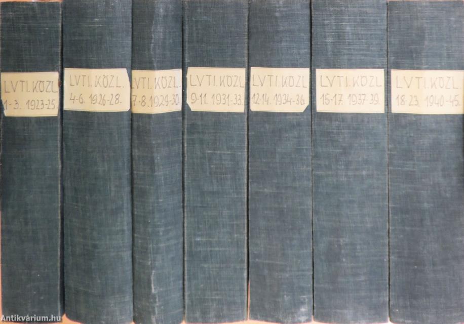 Levéltári Közlemények 1923-1945. I-VII.