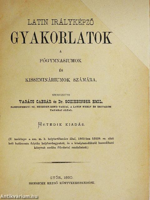 Latin irályképző gyakorlatok