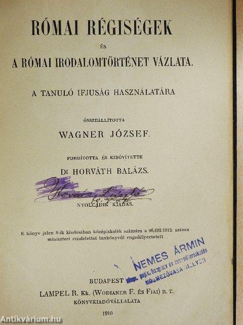 Római régiségek és a római irodalomtörténet vázlata