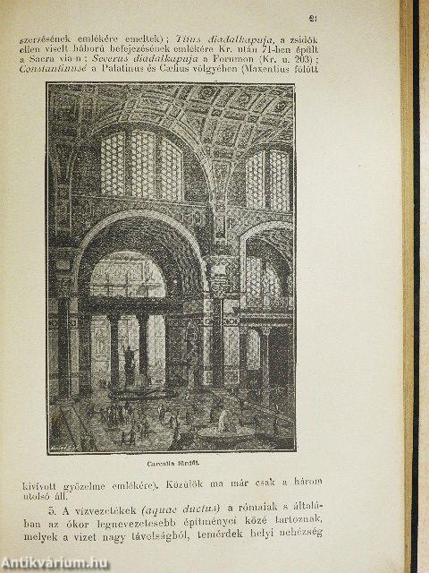 Római régiségek és a római irodalomtörténet vázlata