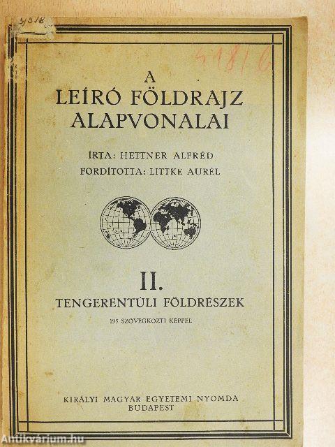 A Leíró Földrajz Alapvonalai I-II.