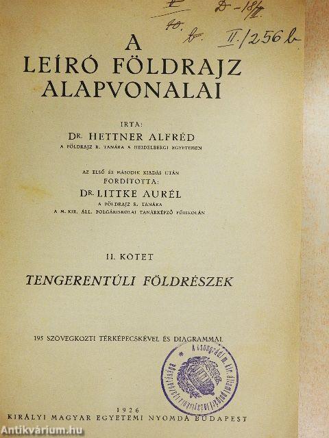 A Leíró Földrajz Alapvonalai I-II.
