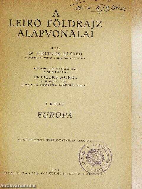 A Leíró Földrajz Alapvonalai I-II.