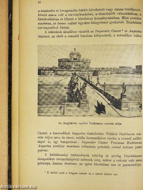 Római régiségek és a római irodalomtörténet vázlata