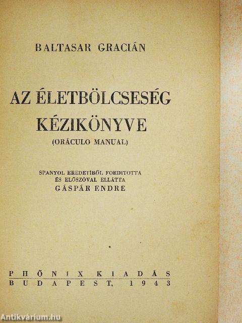 Az életbölcsesség kézikönyve