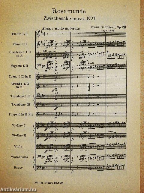 Zwischenakt- und Ballettmusik zum Schauspiel Rosamunde von Helmina v. Chezy