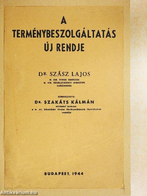 A terménybeszolgáltatás új rendje