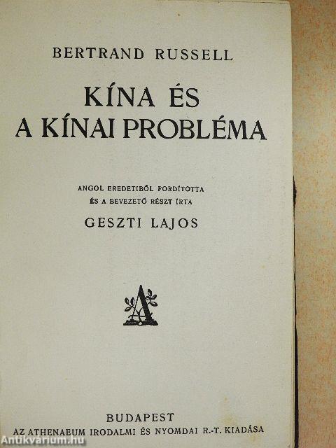 Kína és a kínai probléma