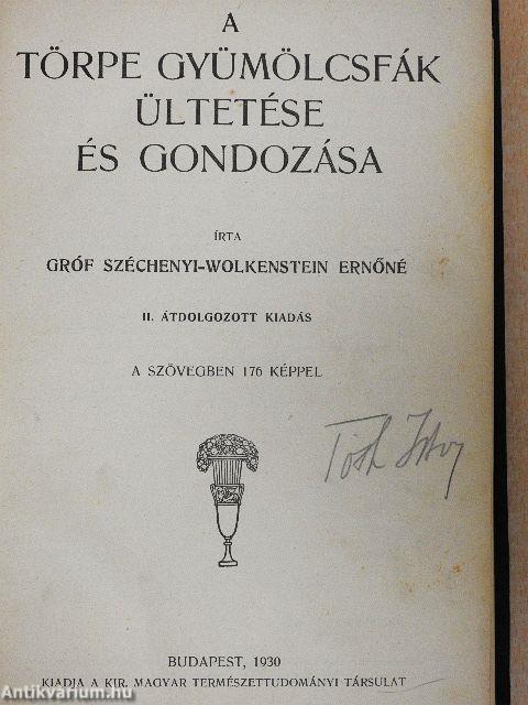 A törpe gyümölcsfák ültetése és gondozása/Gyümölcstermelők naptára 1942.