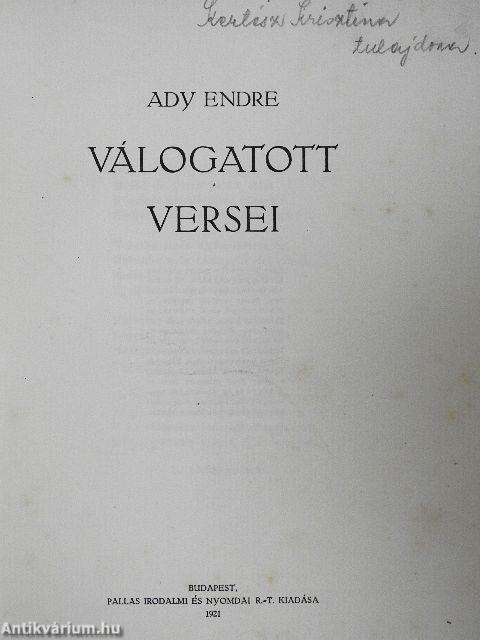 Ady Endre válogatott versei