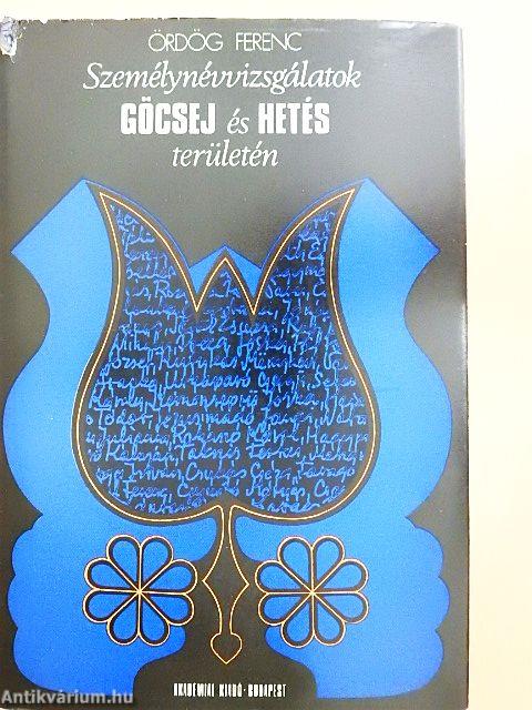 Személynévvizsgálatok Göcsej és Hetés területén