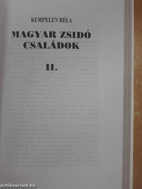 Magyar zsidó családok I-III.