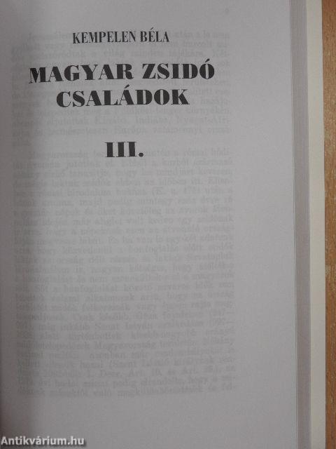 Magyar zsidó családok I-III.