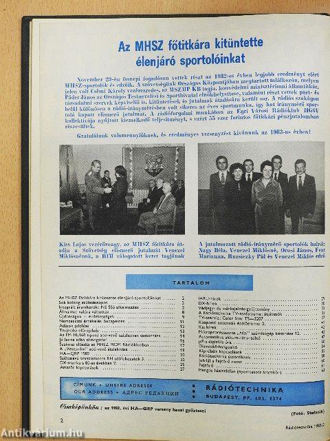 Rádiótechnika 1983. (nem teljes évfolyam)