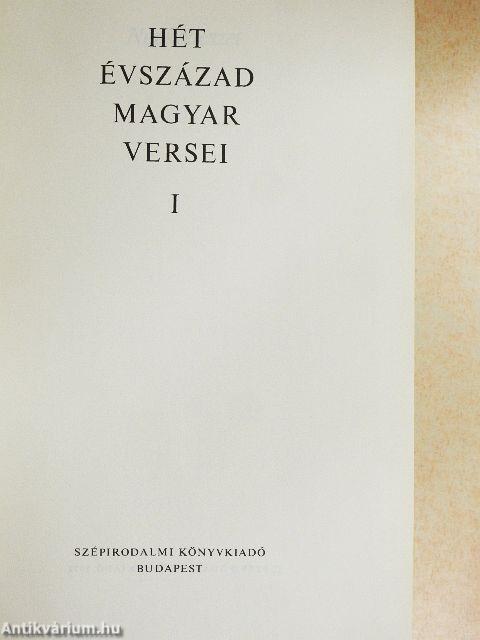 Hét évszázad magyar versei I-III.