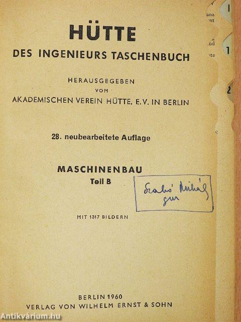 Hütte - Des Ingenieurs Taschenbuch II B (töredék)