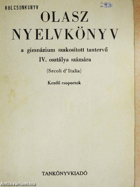 Olasz nyelvkönyv IV.