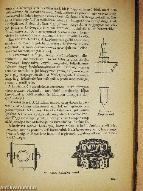 Famegmunkáló szerszámok és gépek