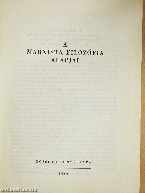 A marxista filozófia alapjai