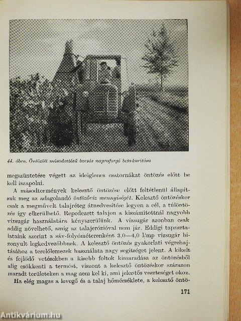 Az öntözés technikája és szervezése