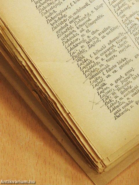 Tót és magyar szótár I.