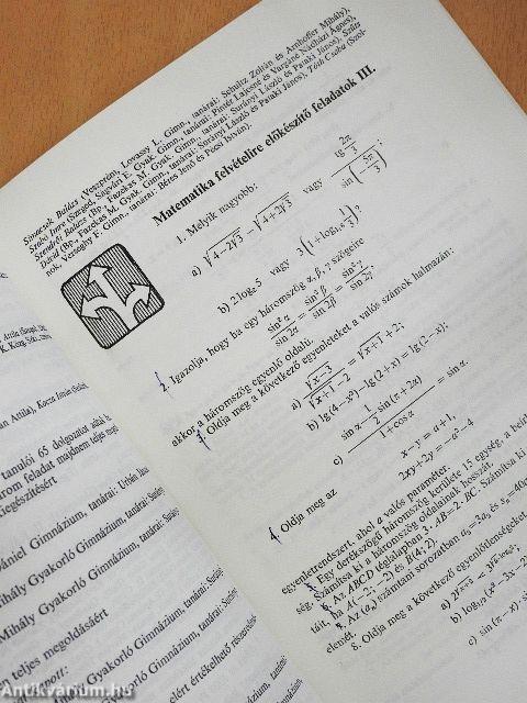Középiskolai matematikai lapok 1990. november