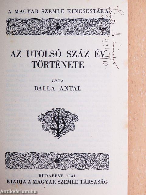 Az utolsó száz év története