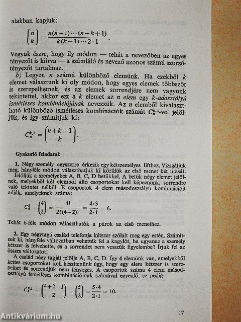 Valószínűségszámítás - Példatár